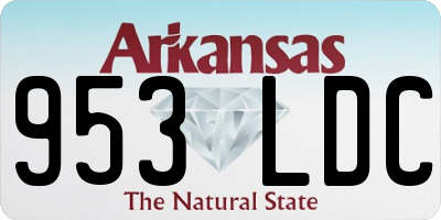 AR license plate 953LDC