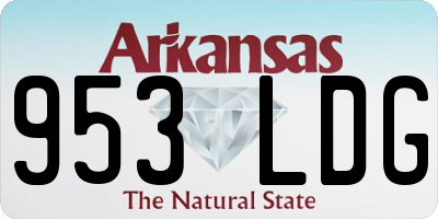 AR license plate 953LDG