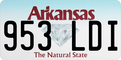 AR license plate 953LDI