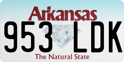 AR license plate 953LDK