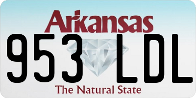 AR license plate 953LDL