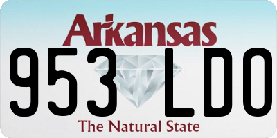 AR license plate 953LDO