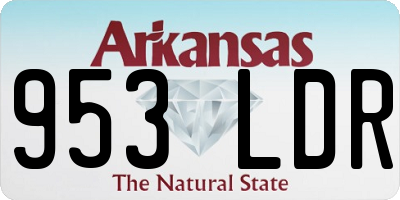AR license plate 953LDR