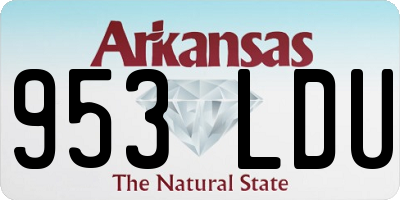 AR license plate 953LDU