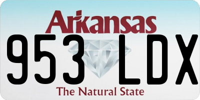 AR license plate 953LDX