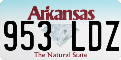 AR license plate 953LDZ