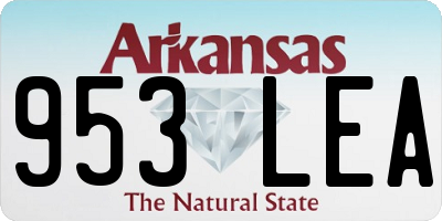 AR license plate 953LEA