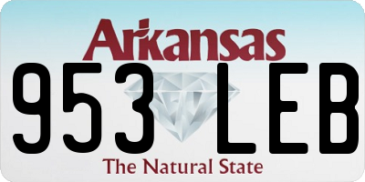 AR license plate 953LEB
