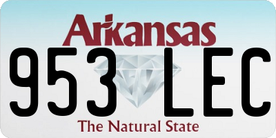 AR license plate 953LEC