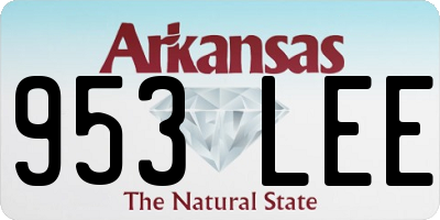 AR license plate 953LEE
