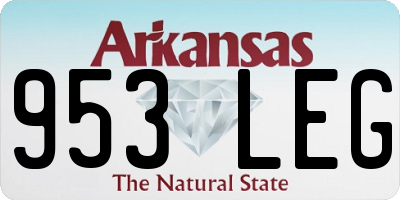 AR license plate 953LEG
