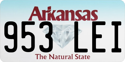 AR license plate 953LEI