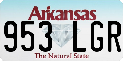 AR license plate 953LGR