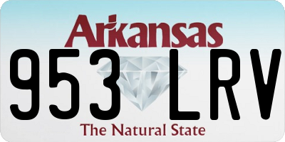 AR license plate 953LRV