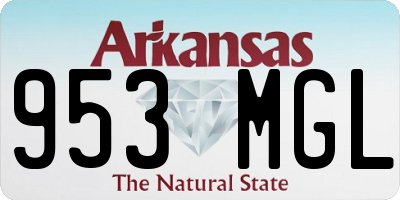 AR license plate 953MGL