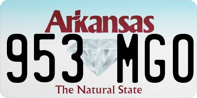 AR license plate 953MGO