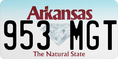 AR license plate 953MGT