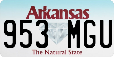 AR license plate 953MGU