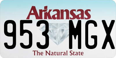 AR license plate 953MGX