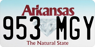 AR license plate 953MGY
