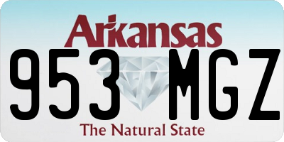 AR license plate 953MGZ