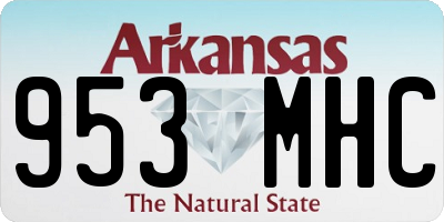 AR license plate 953MHC