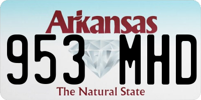 AR license plate 953MHD