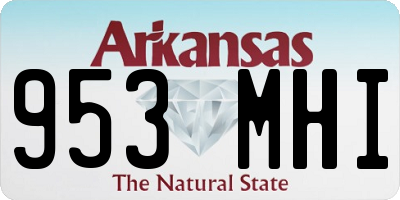 AR license plate 953MHI