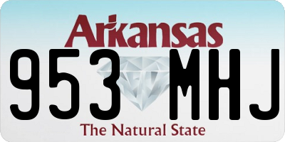 AR license plate 953MHJ