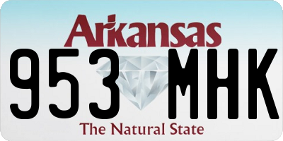 AR license plate 953MHK