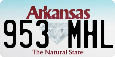 AR license plate 953MHL