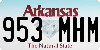 AR license plate 953MHM