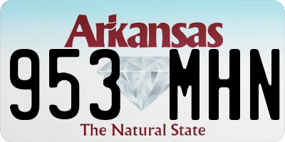 AR license plate 953MHN