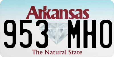 AR license plate 953MHO