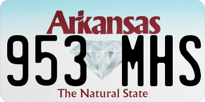 AR license plate 953MHS