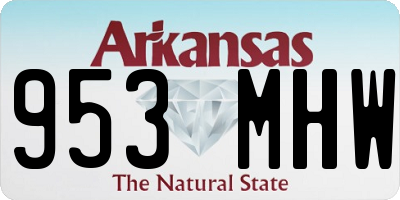 AR license plate 953MHW