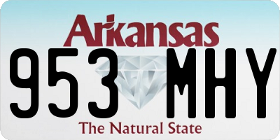 AR license plate 953MHY