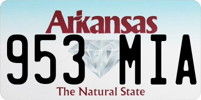 AR license plate 953MIA