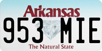 AR license plate 953MIE