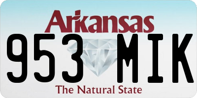 AR license plate 953MIK