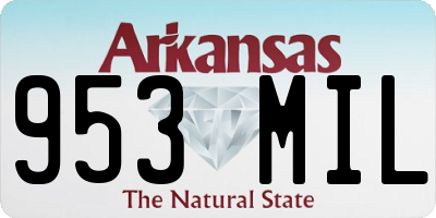 AR license plate 953MIL