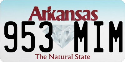 AR license plate 953MIM