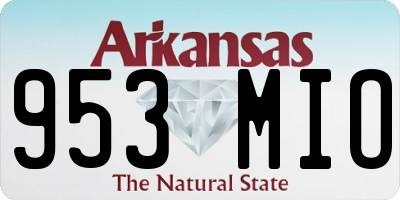 AR license plate 953MIO