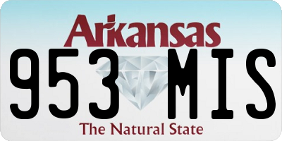 AR license plate 953MIS