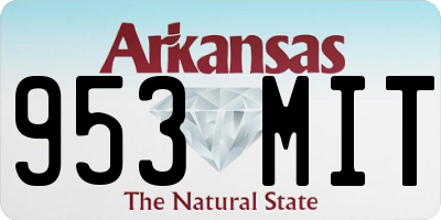 AR license plate 953MIT