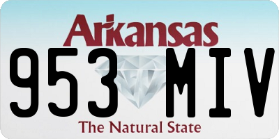 AR license plate 953MIV