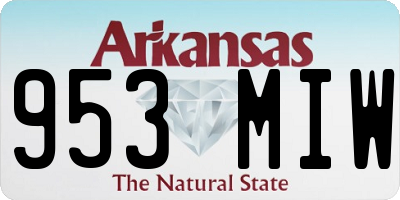 AR license plate 953MIW