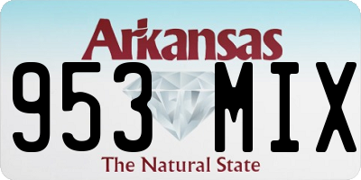 AR license plate 953MIX
