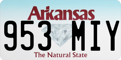 AR license plate 953MIY