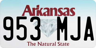 AR license plate 953MJA